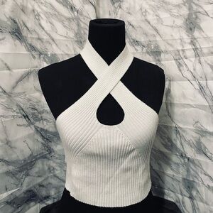 Chic White Halter Top
